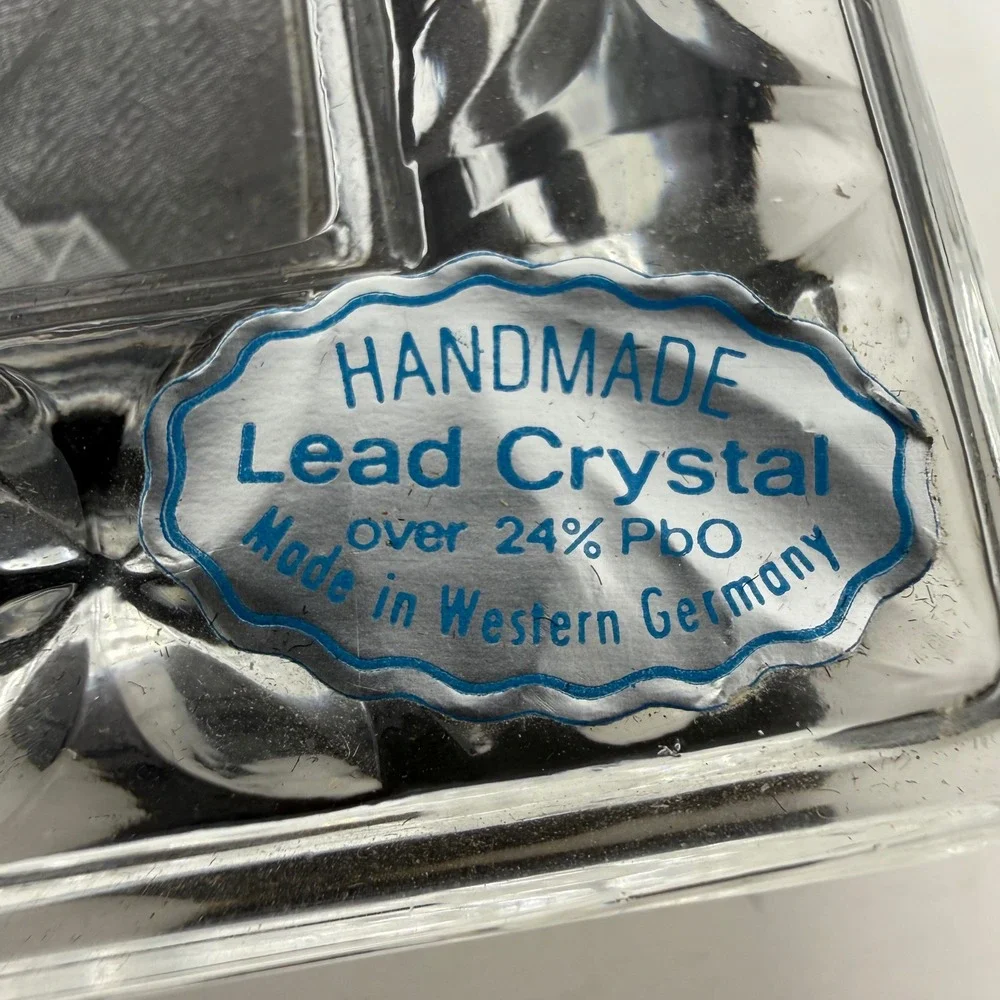 Burnes of Boston Lead Crystal Picture Frame 3x5 Handmade Western Germany Vintage